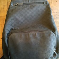 Genuine Black Gucci Backpack