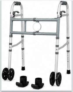 Narrow Folding Walker for Seniors with Motion Sensor Light