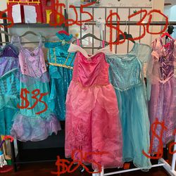 Disney Princess Dresses/Costumes Size 7/8 and 9/10