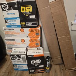Construction Materials Lot – DAP Caulk, OSI Foam, Painter Plastic