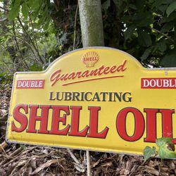NEW SHELL OIL sign 21”x12”