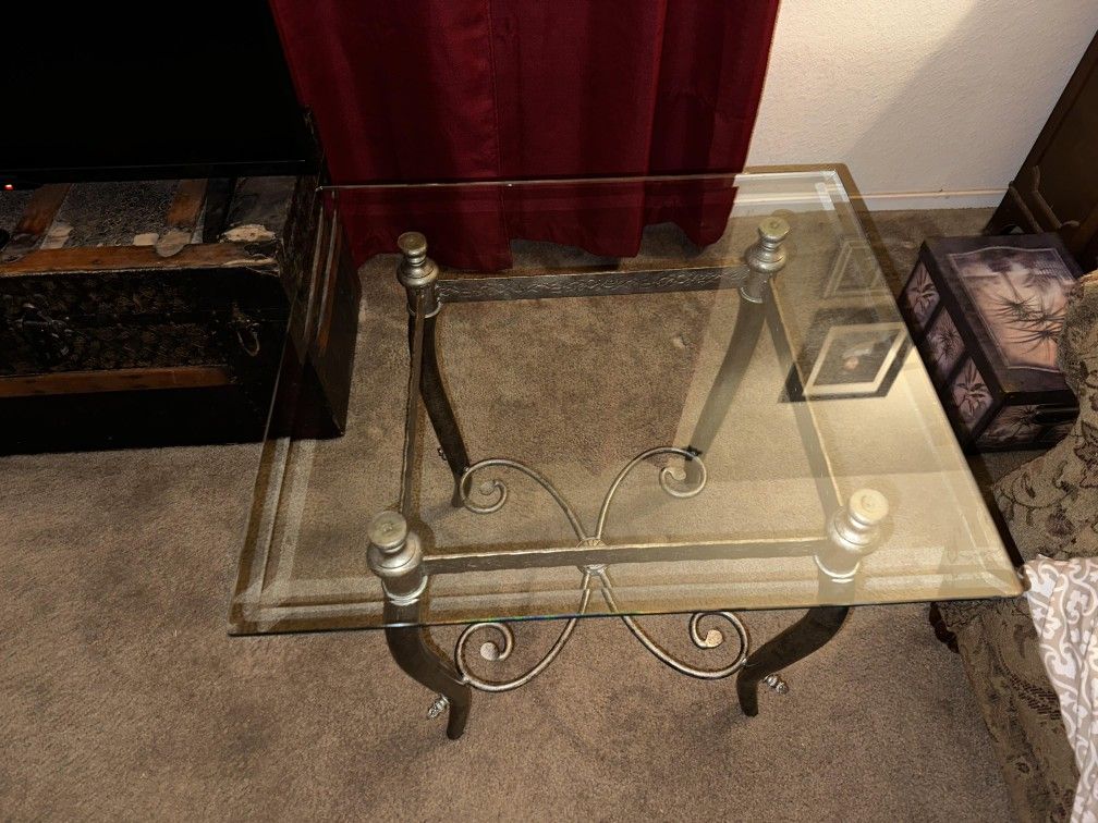 Designer Glass End Table