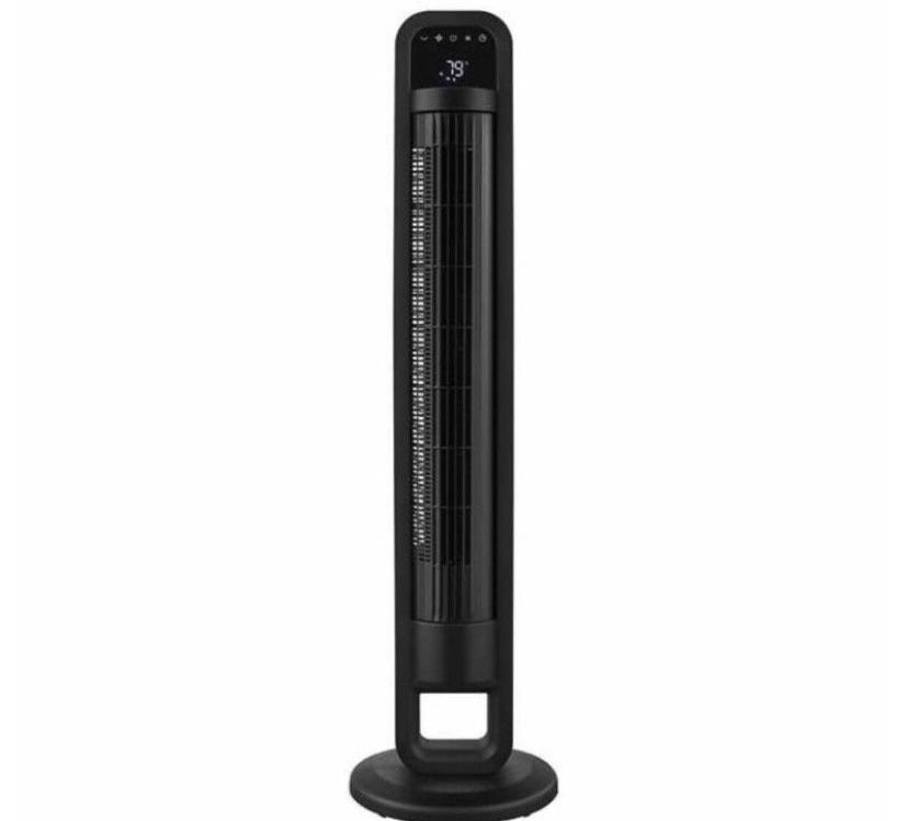 OmniBreeze Premium Tower Fan with Internal Oscillation Black