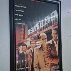 Glass Framed Movie Poster OCEANS ELEVEN 