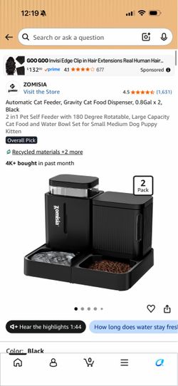 Cat Feeder/Water Dispenser