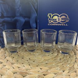 Cornwell Tools Shot Glass Set RARE 100th Anniversary 4 Piece Socket Shaped Glass