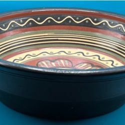 BEAUTIFUL J&D HUNTLEY WISCONSIN POTTERY HANDLED BOWL