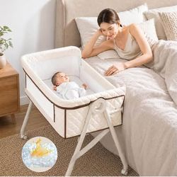 Baby Bassinet, Bassinet Bedside Sleeper for Baby, 3 in 1 Bedside Bassinet