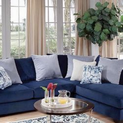 6 Month Old Blue Sectional 