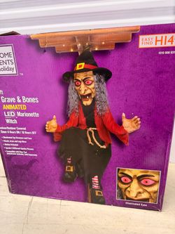 Grave & Bones Animated LED Marionette Witch
