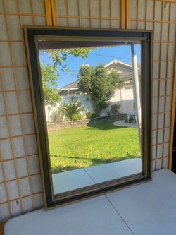 Beautiful 40”x 30” Solid Wood Frame Mirror