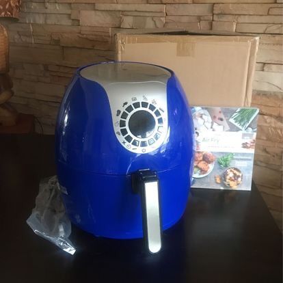 Cook’s Essentials 5.3 Qt. Digital Air Fryer With 10 Presets Cobalt Blue New