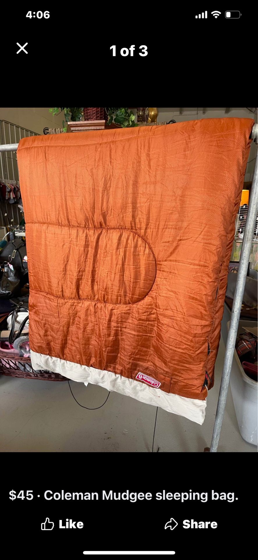 Coleman Mudgee sleeping bag.