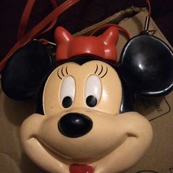Vintage Disney Minnie mouse canteen plastic purse