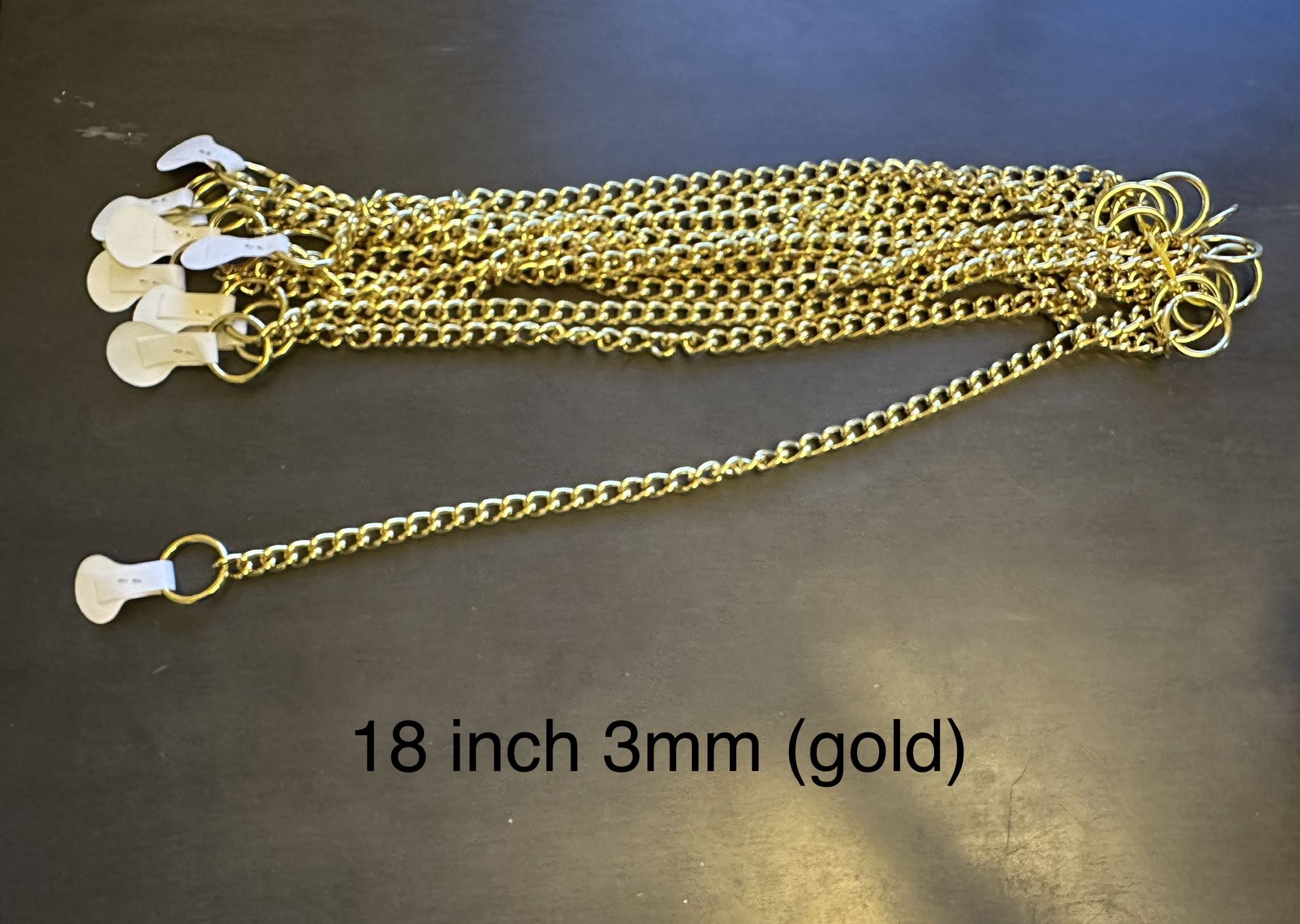 Gold Dog Slip Chain Collar 