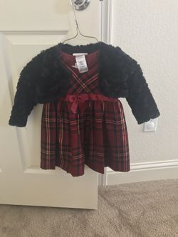 Beautiful 2T dress with black sweater