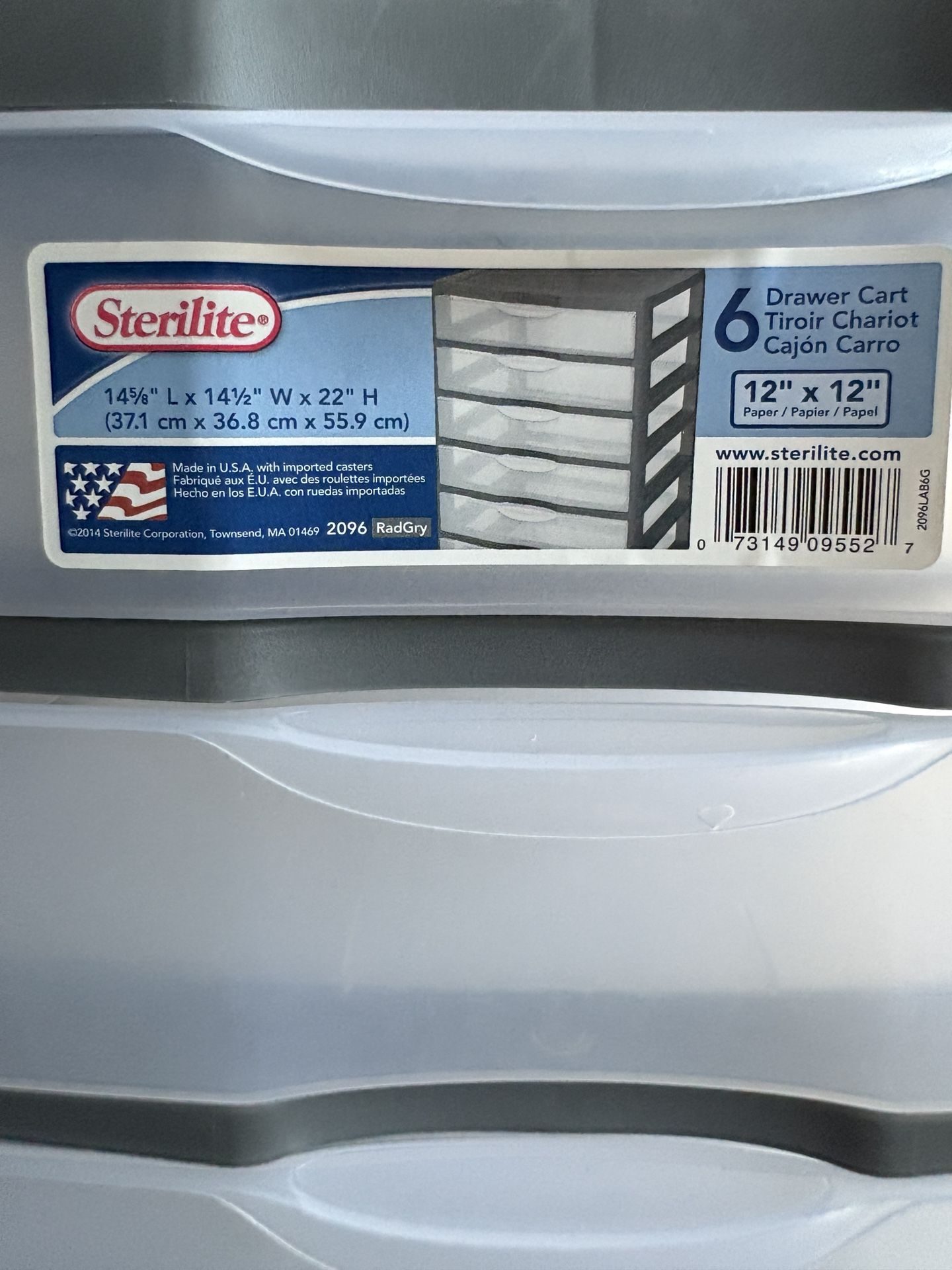 Sterilite Plastic Drawers