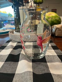 Hummingbird and Floral vase