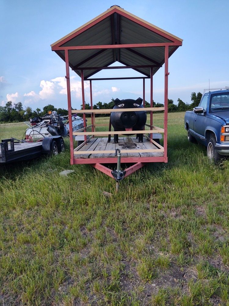 BBQ Pit on Trailer