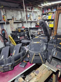Tough built clip tech tool belt & pouches