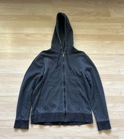 Michael Kors Black All Over Print Zip Up Hoodie