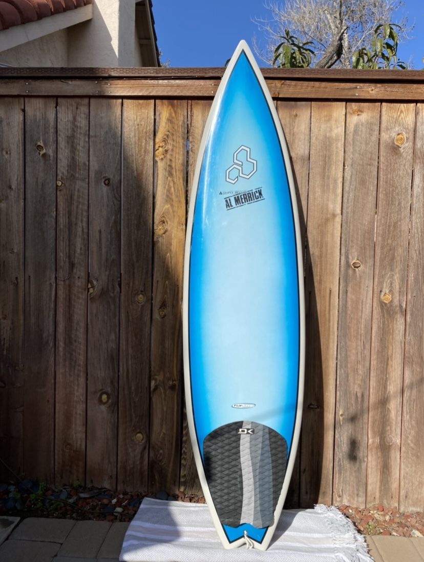 6'3” Al Merrick Flyer 2 With FCS boardbag and Fins