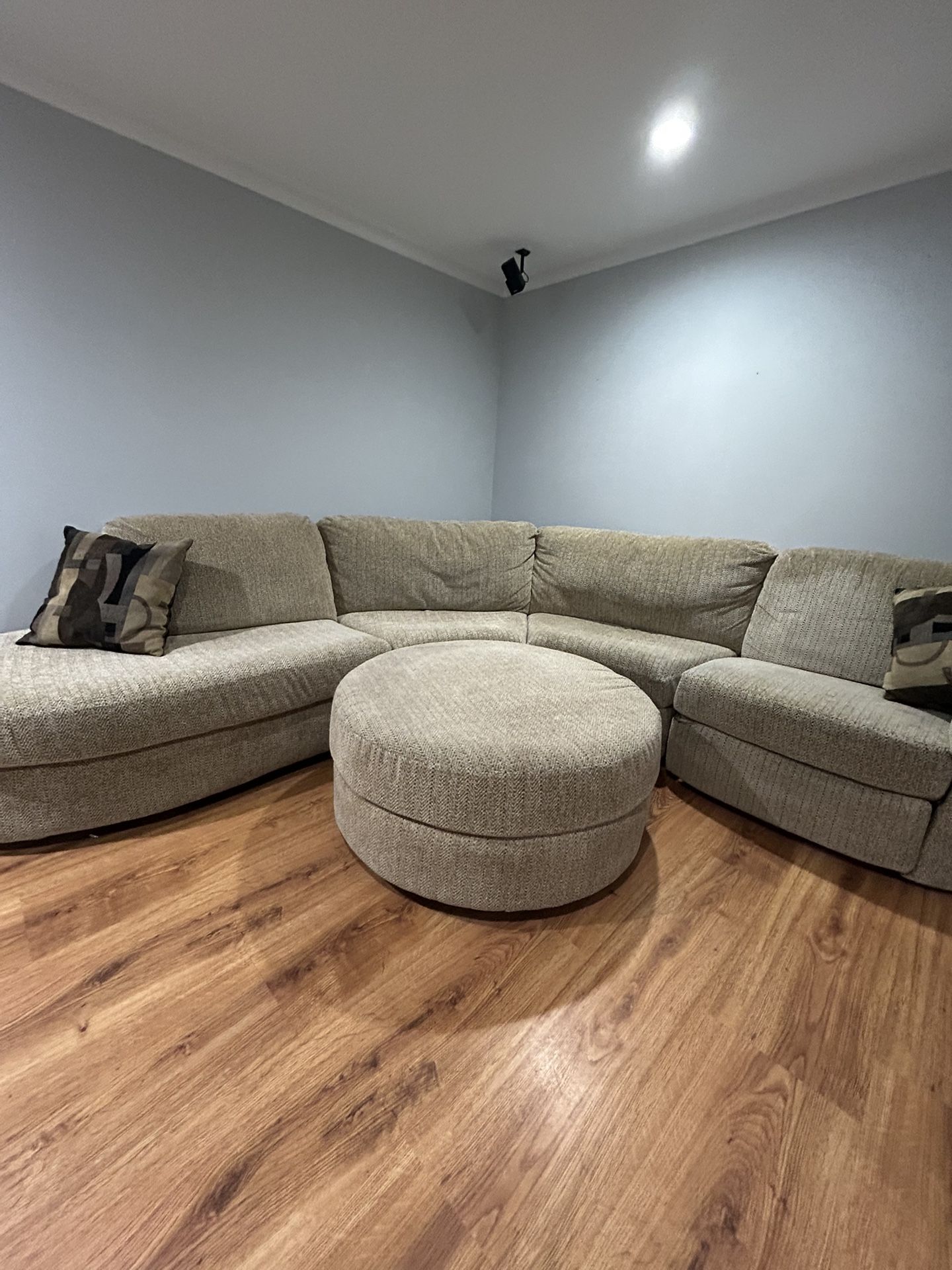 EXTRA LARGE COUCH WITH EXTRA LARGE OTOMAN