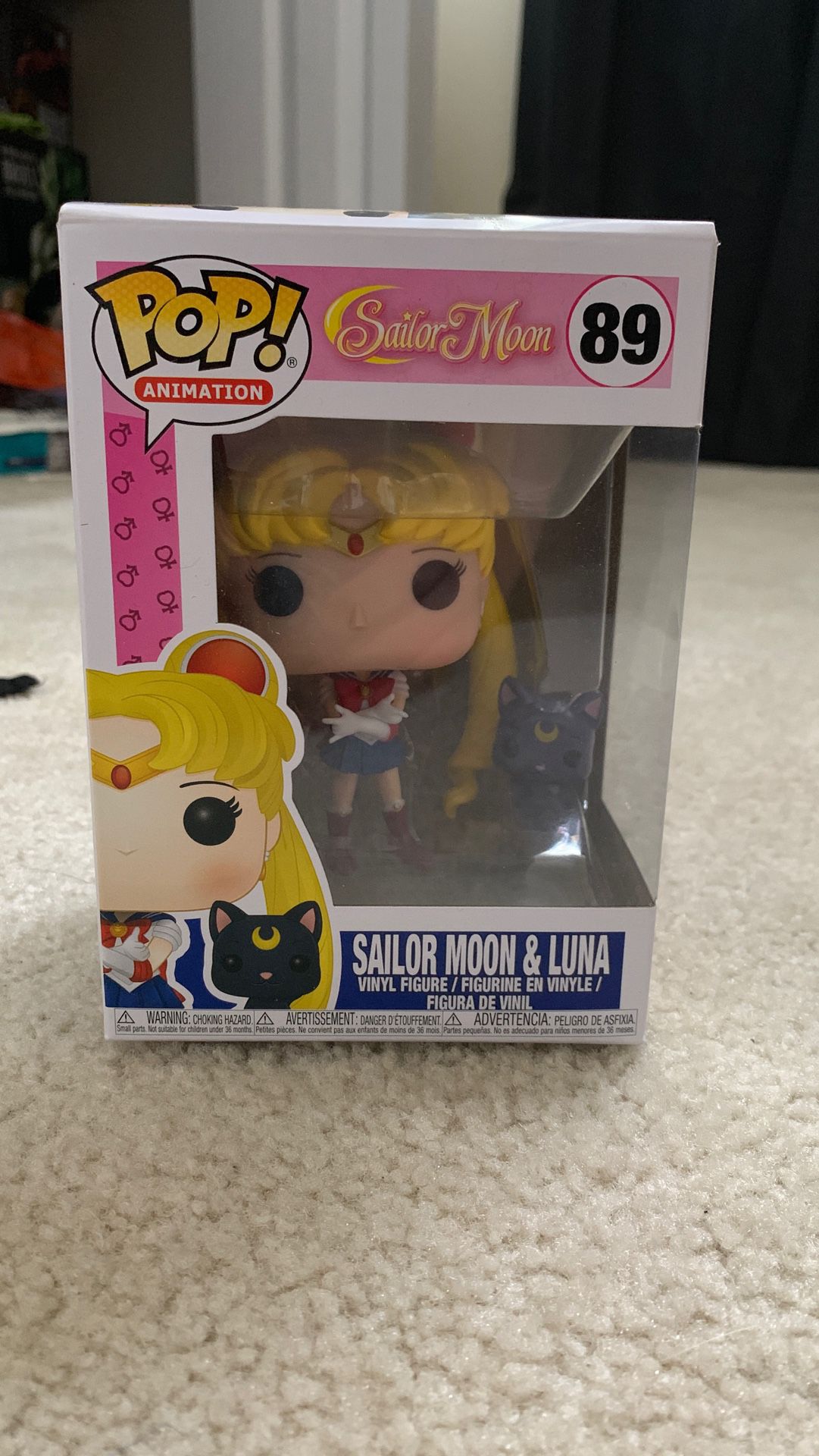 Sailor moon and Luna funko pop