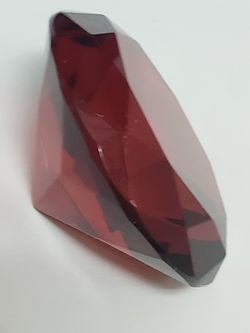 77mm ruby red faceted crystal