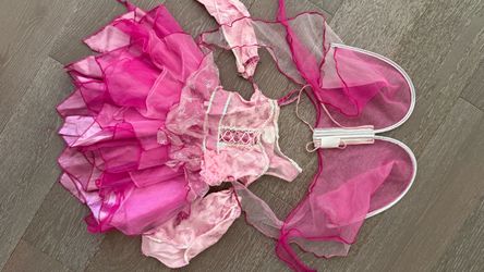 Kids pink fairy halloween costume