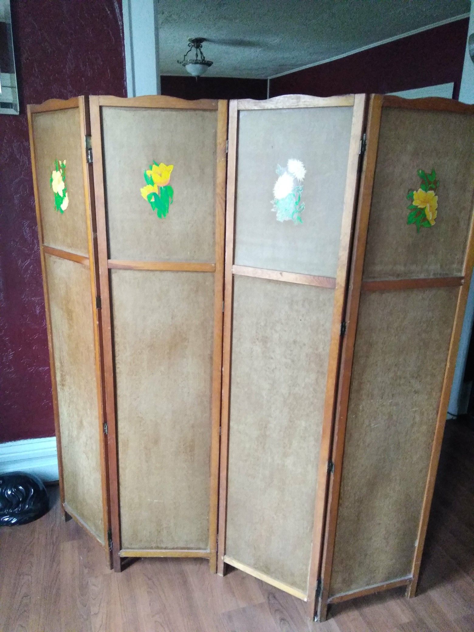 Vintage 4 Panel Room Divider
