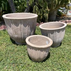 Terracotta Brown Planters-Nursery Pots-($115 set of 3)