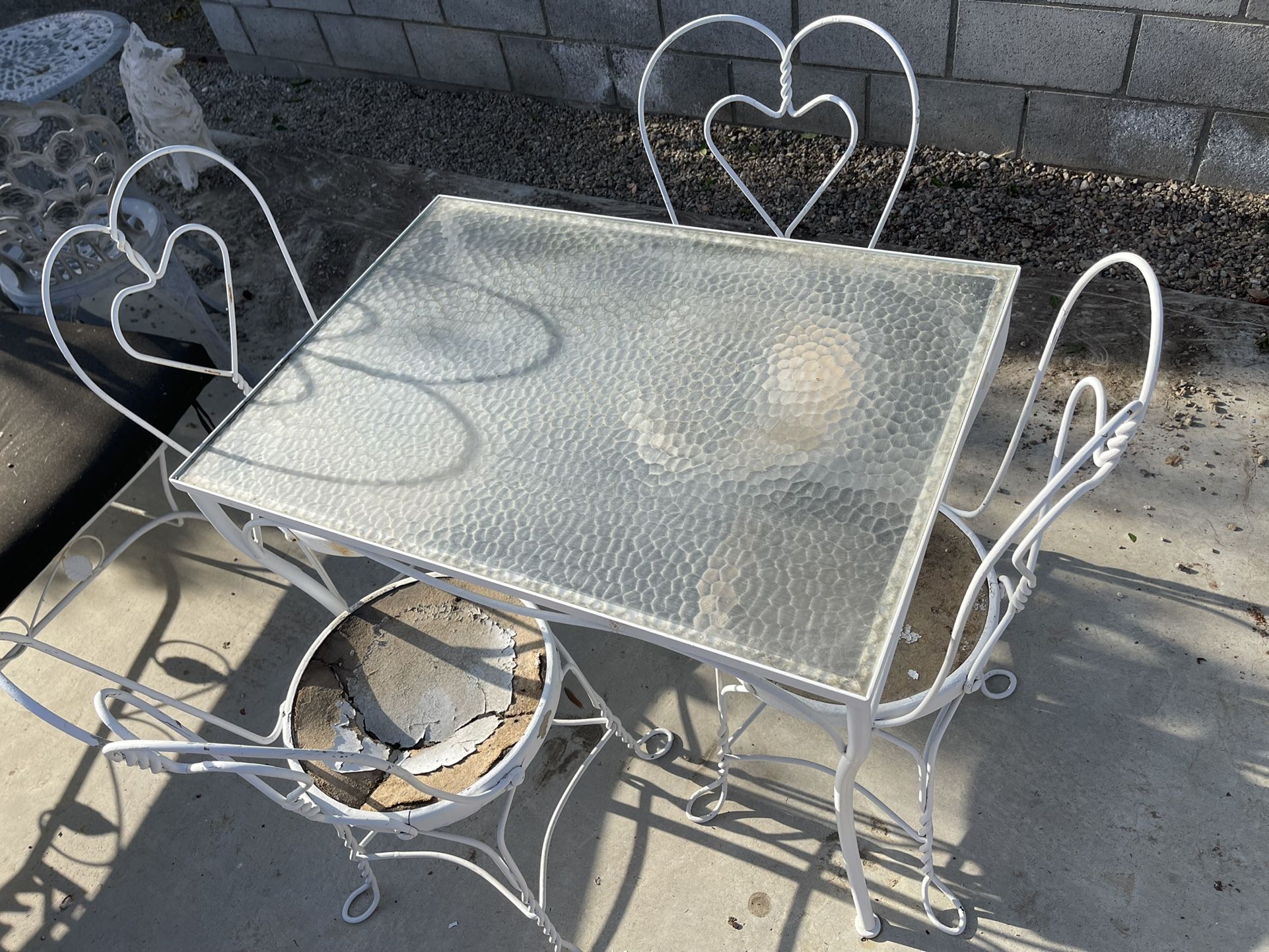 Vintage Rod Iron Ice Cream Set