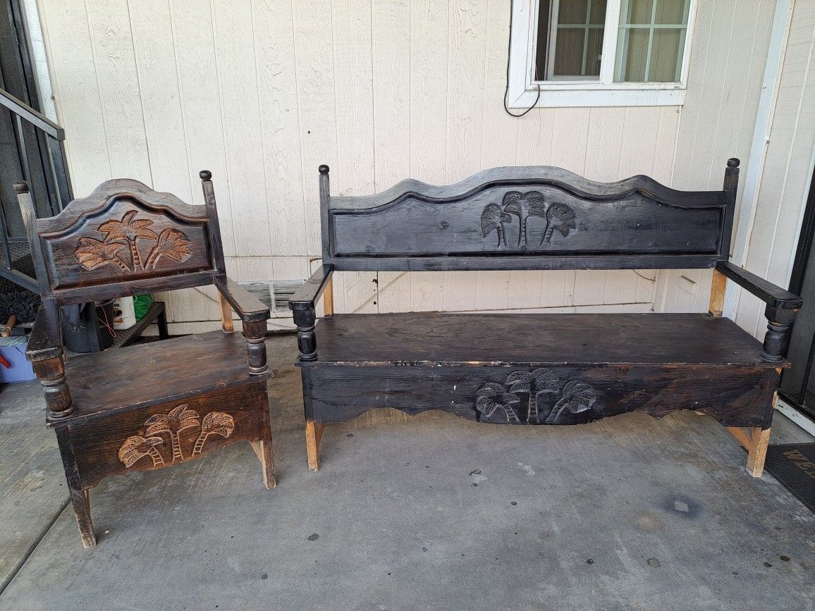 Chairs Made Of Solid Wood Both For Only $40.
