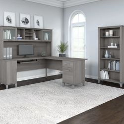 L-shaped Desk, Hutch And Bookcase (New)