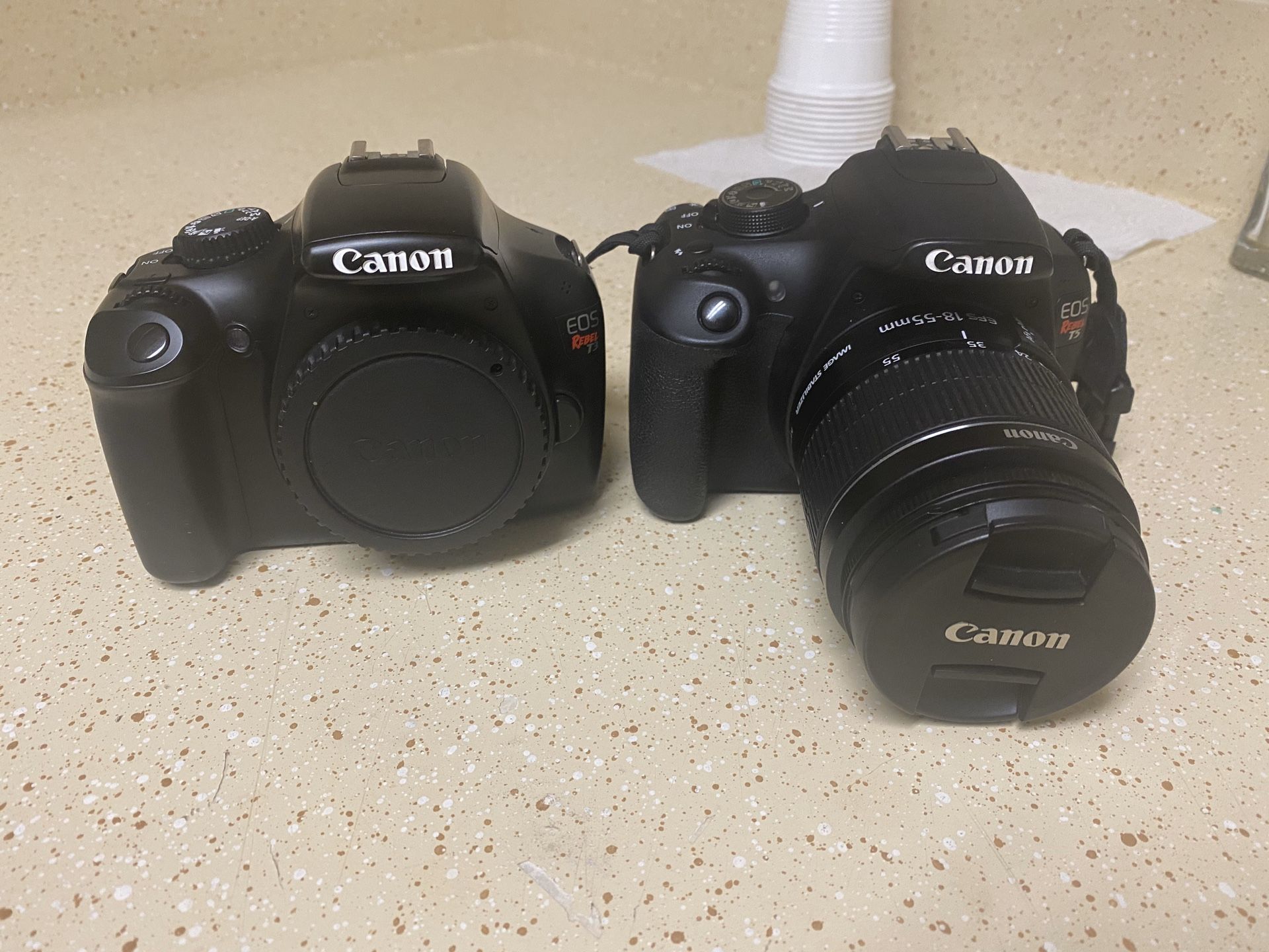 canon t5 & canon t3 and 18-55mm Lens