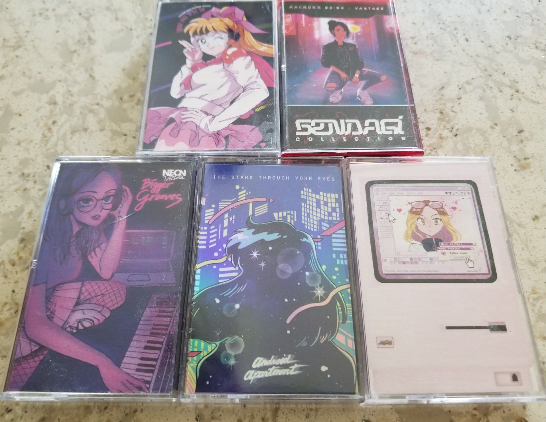 Neon City Records Future Funk City Pop Hip Hop Cassette Bundle Anime Sailor Moon Aesthetic