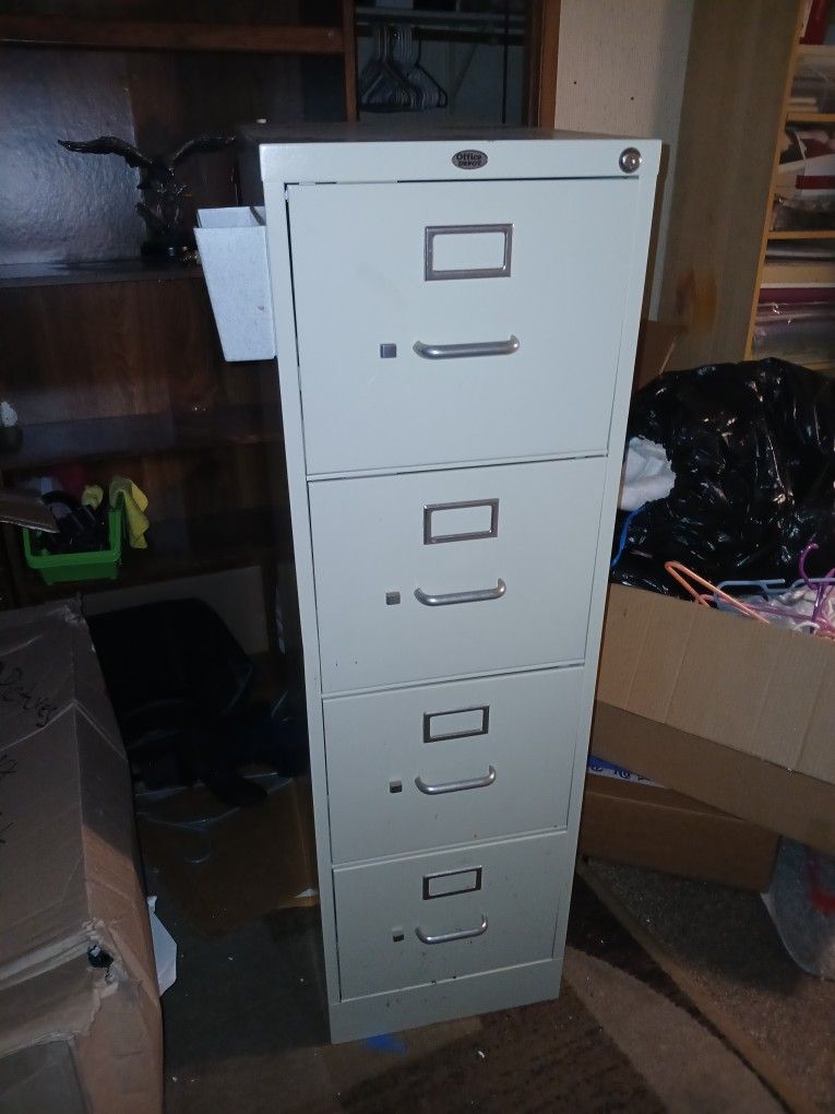 Office Depot Grey Metal File Cabinet