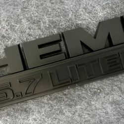 Black Hemi 5.7 Liter Badge Emblem Adhesive Back See All Pics Sold Separately SHIPPING AVAILABLE 
