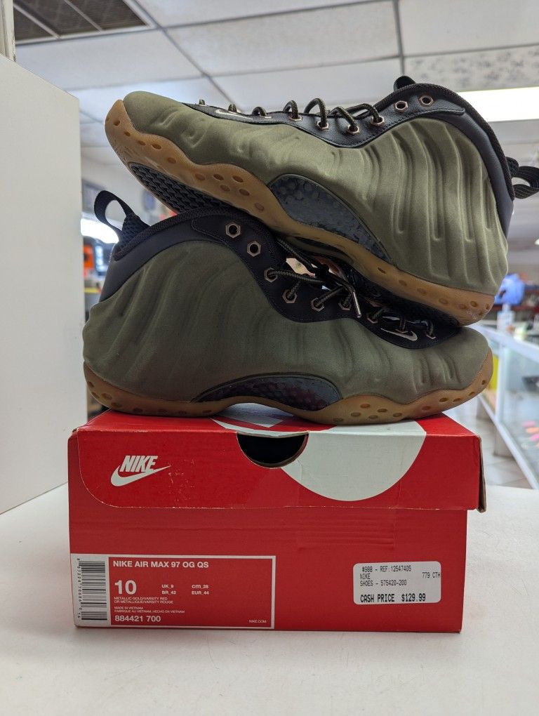 Nike Air Foamposite One PRM Olive Size:10
