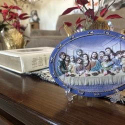 Hand Painted Piece Of Last Supper