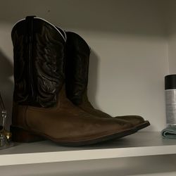 Wide Square Toe Cowboy Boots