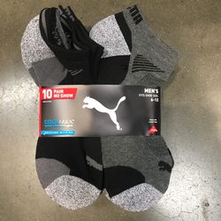 NWT Puma men’s no show socks 10 pairs pack