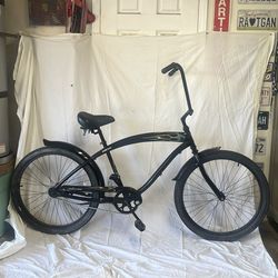 NIRVE brand INFERNO edition 26” single speed, coaster Brake beach cruiser, bicycle ready to ride