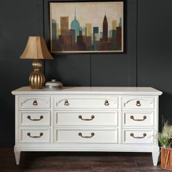 Long White Dresser TV Stand Buffet Credenza Sideboard Buffet  64*19*32