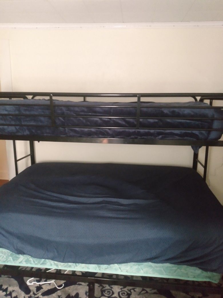 Twin Over Full Metal Frame Bunk Bed( Mattress Not Included)