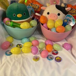 Easter Baskets With Squishmallow