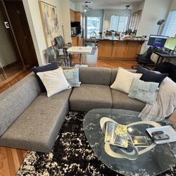 Grey Sectional L Couch