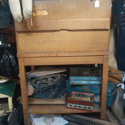 Small Oak File Cabinet 