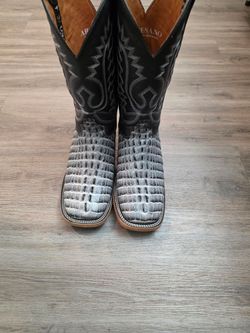 Mens Caiman Tail Print Boots
